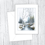 Birch Trees in the Winter Note Cards