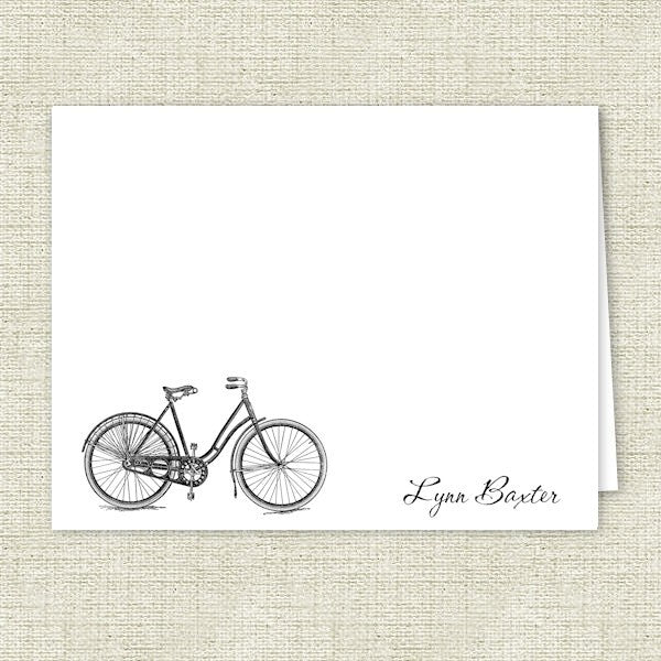 Women's Bike Personalized Note Cards