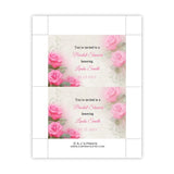Pink Roses Bridal Shower Invitation Postcard