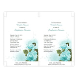 Teal Roses Bridal Shower Invitation Template