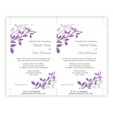 Plum & Gray Branches Wedding Invitation Template