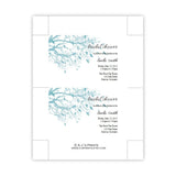 Teal Tree Branches Bridal Shower Postcard Invitation