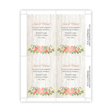Country Flowers  Wedding Reception Card Template