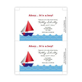 Sailboat Baby Shower Invitation Template
