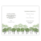 Summer Forest Folded Wedding Program Template