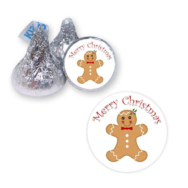 Gingerbread Man - Hershey's Kiss Stickers