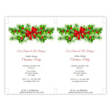 Holly Bough Christmas Party Invitation