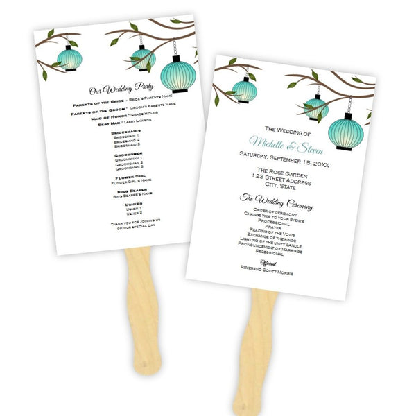 Wedding fan template discount
