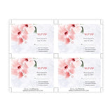 Pink Hibiscus Flowers Wedding RSVP Card Template