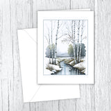 Birch Trees in the Winter Note Cards