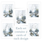 Birch Trees in the Winter Note Cards