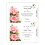 Pastel Pink Roses Wedding Invitation Set