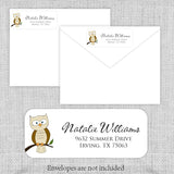 Brown Owl Return Address Labels