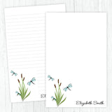 Dragonflies & Cattails Personalized Notepad