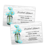 Country Daisies in a Mason Jar Bridal Shower Postcard