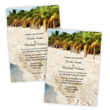 Beach Palms Wedding Invitation