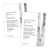 Birch Tree Trunk Wedding Invitation Template