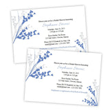 Blue & Gray Foliage Bridal Shower Template