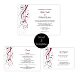 Burgundy Swirls Wedding Suite