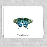 Butterfly Personalized Printed Note Cards