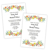 Country Flowers Wedding Invitation Template