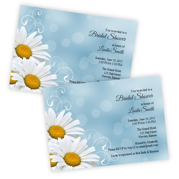 White Daisies Bridal Shower Template