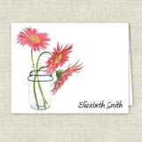 Mason Jar Daisies Personalized Note Cards
