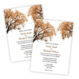 Beautiful Fall Trees 2 Wedding Invitation Template