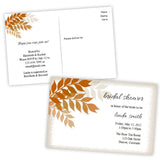 Autumn Vines Bridal Shower Invitation Postcard