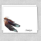 Feathers Personalized Note Cards