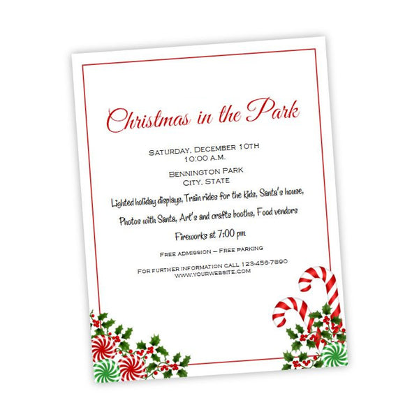 Christmas Candy Party Flyer Template