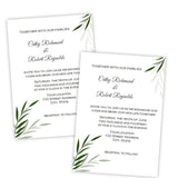 Elegant Green Leaves Wedding Invitation