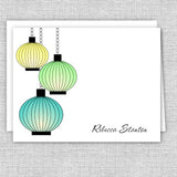 Hanging Lanterns Personalized Note Cards