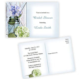 Hydrangea in a Mason Jar Bridal Shower Postcard