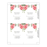 Tropical Hibiscus Wedding RSVP Cards Template