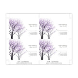 Purple Trees Wedding RSVP Card Template