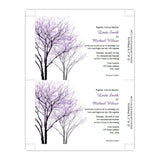 Purple Trees Wedding Invitation Template