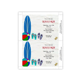 Surfboard Beach Party Invitation Template