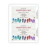 Flip Flops Beach Birthday Party Invitation Template