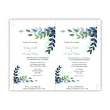 Graceful Variegated Leaves Wedding Invitation Template