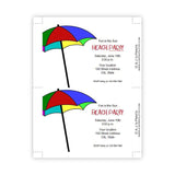 Pool or Beach Umbrella Party Invitation Template