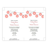 Peach Hanging Lanterns Wedding Invitation Template