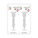 Peach Lanterns Tea Length Wedding Program
