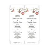 Peach Lanterns Tea Length Wedding Program