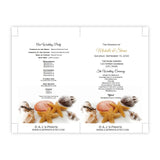 Seashells and Starfish Wedding Program Fan Template
