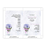 Blue Hydrangeas in a Mason Jar Wedding Program Fan Template