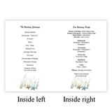 Summer Fun Beach Folded Wedding Program Template