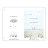 Summer Fun Beach Folded Wedding Program Template