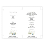 Summer Fun Beach Folded Wedding Program Template