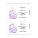 Purple Roses Birthday Invitation Template